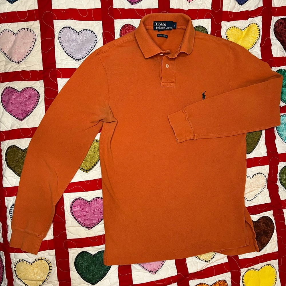 Orange Polo Ralph Lauren long sleeve shirt